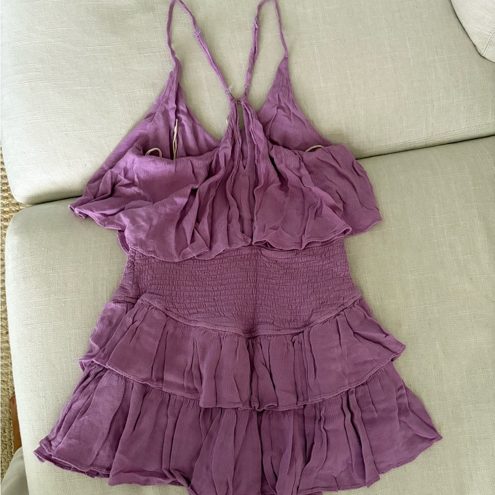 Olivaceous Lavender Ruffled Dress - Picture 3 of 5